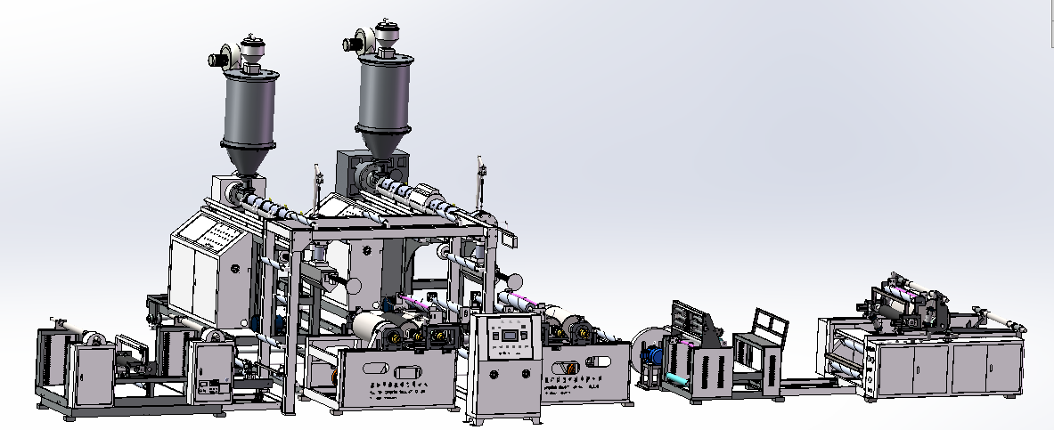 滴灌管帶基材淋膜復合機 灌溉滴灌管淋膜機 澆花滴灌管雙頭淋膜機